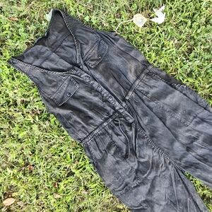 Black Distressed Jumpsuit Size M